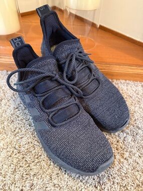 adidas Men’s Navy Knit Lace-Up Athletic Sneakers
